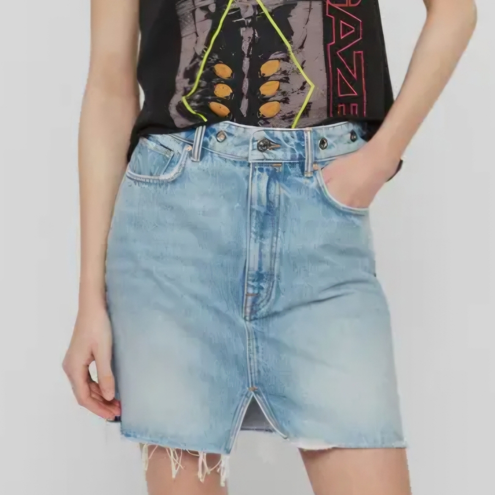 ALLSAINTS Cotton Demin Skirt